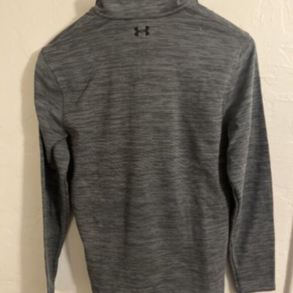 Under Armour Men's Black Stripe Storm Sweater Fleece Golf 1/4 zip Small, Grey - Picture 5 of 7